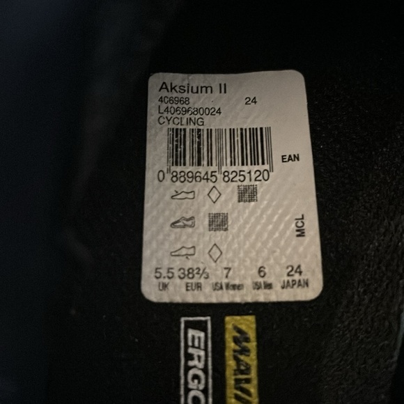 Mavic Aksium II Road Shoe ergofit ortholite women’s 7 men’s 6 - Picture 6 of 6